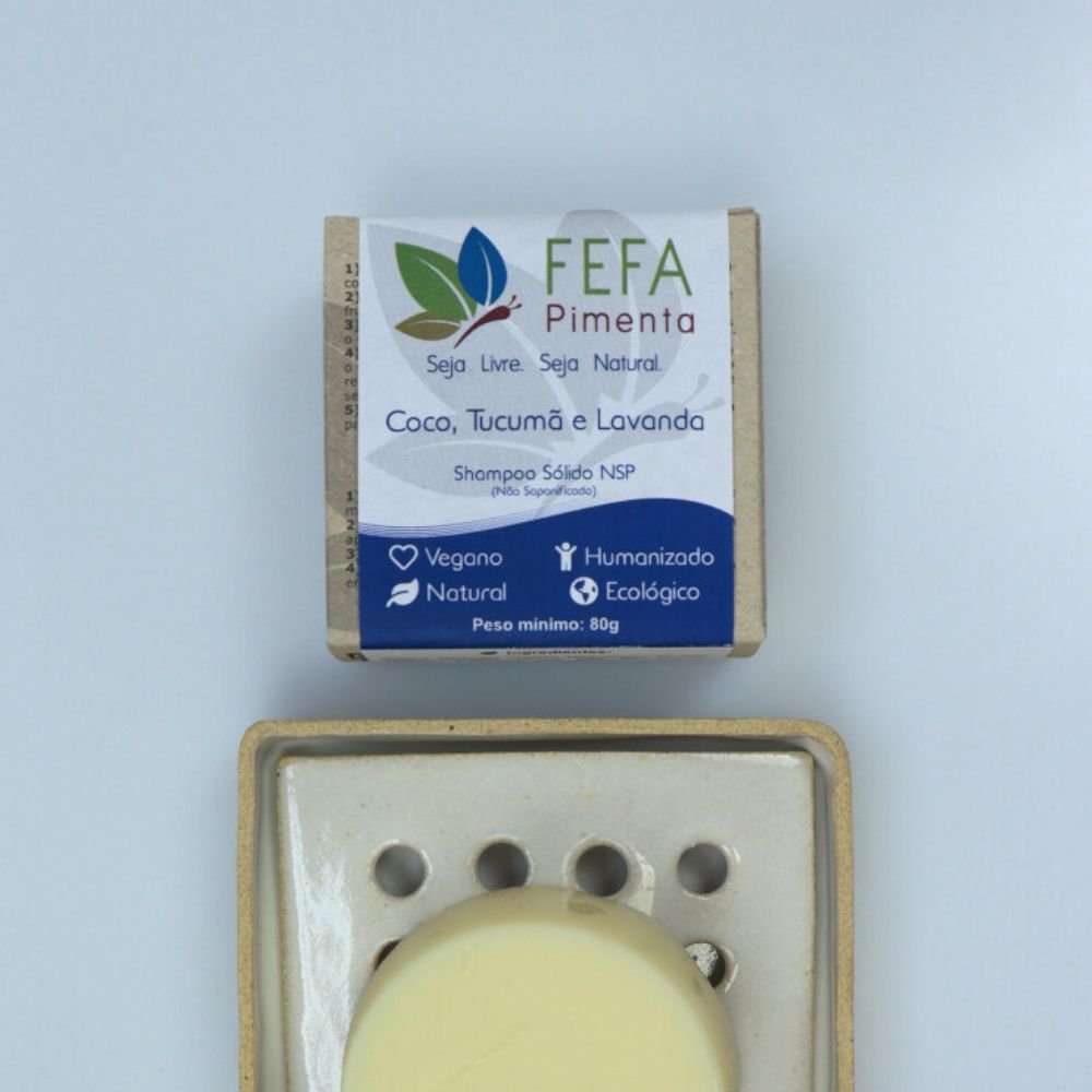 Shampoo Sólido NSP Coco, Tucumã e Lavanda